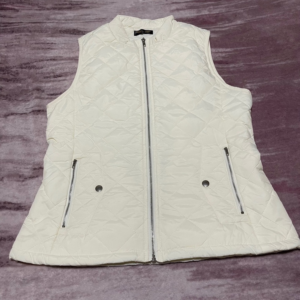 Quilted Cream Puffer Vest